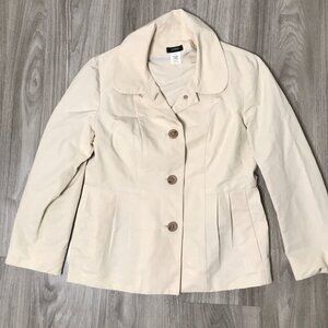J.Crew Women’s White Trench Coat – Size 4